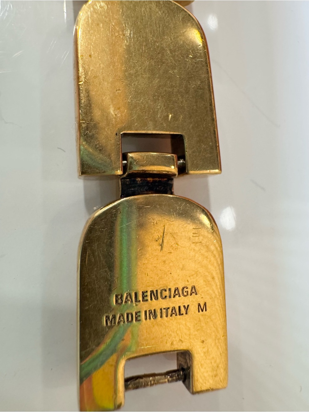BALENCIAGA Gold Precious Logo Link Bracelet - Picture 9 of 12
